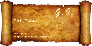 Gál Ivonn névjegykártya